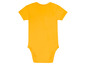 Un body bébé jaune à manches courtes.