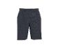 Shorts homme bleu foncé à motifs avec fermeture boutonnée.