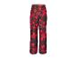 Pantalon de ski rouge et noir à imprimé abstrait