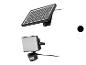 Projecteur solaire LED noir avec détecteur de mouvement.