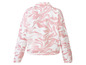 Une veste rose avec un motif marbré.