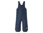 Blauwe sneeuwbroek met bretels voor kinderen.