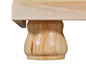 Houten tafelpoot met afgeronde bovenkant.