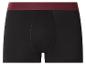 Zwarte herenboxershorts met roodbruine tailleband