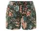 Shorts met tropische print, olijfgroen.