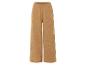 Beige wijde broek van getextureerde stof.