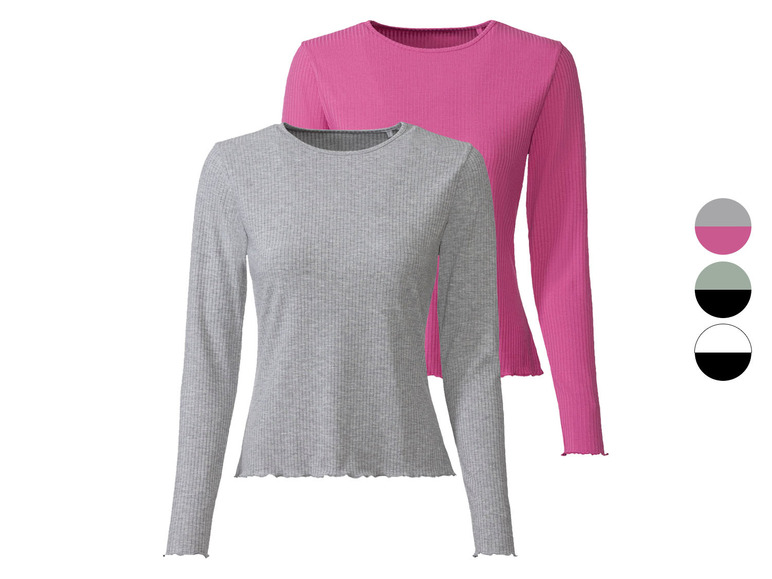 Ga naar volledige schermweergave: esmara® Set van 2 shirts met lange mouwen - afbeelding 1
