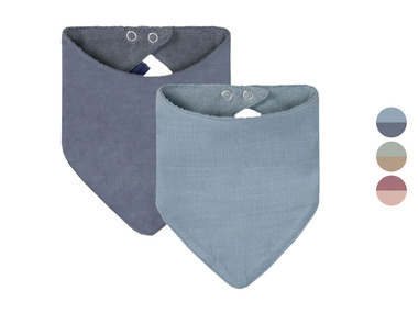 LUPILU® Set de 2 foulards triangulaires bébé en pur coton bio