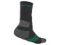 Chaussette de sport noire avec détails verts et gris