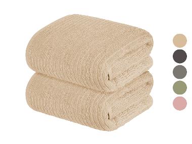 Serviettes en éponge, 2 pièces LIVARNO home
