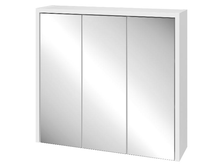 Witte badkamerkast met drie spiegeldeuren
