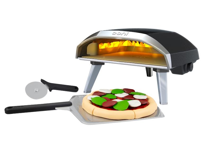 Four à pizza avec roulette, pelle et pizza jouet