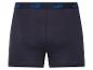 Boxers courts Puma : couleur marine foncée, bande de taille avec logo Puma.