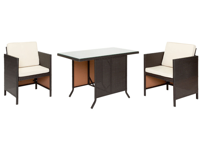 Ga naar volledige schermweergave: LIVARNO home Wicker balkonset, 3-delig - afbeelding 1