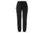 Pantalon de jogging noir avec cordon de serrage à la taille et poignets côtelés.