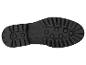 Semelle de botte de travail noire avec motif de traction robuste.
