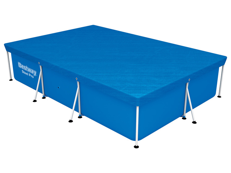 Een blauwe Bestway Steel Pro zwembadhoes.