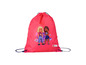 Un sac à dos rose à cordon LEGO Friends avec deux filles.