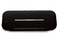 Un haut-parleur Bluetooth portable noir.