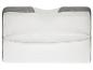 Wit orthopedisch kussen met rits en grijze mesh details.