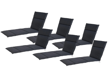 LIVARNO® Set de 6 coussins pour chaise longue 190 x 58 cm »Houston«