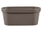 Bruine rechthoekige bloempot