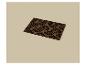 Paillasson marron avec un motif floral noir sur fond clair.
