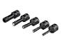 Set van vijf zwarte diamantboren in verschillende maten, van 6mm tot 12mm.