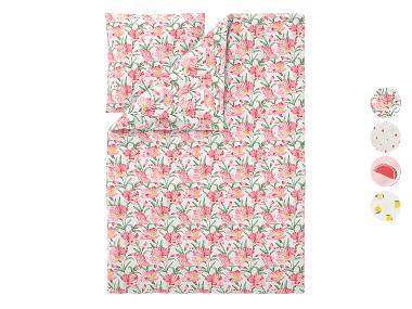 LIVARNO® Housse de couette réversible en satin de microfibre, 140 x 200 cm