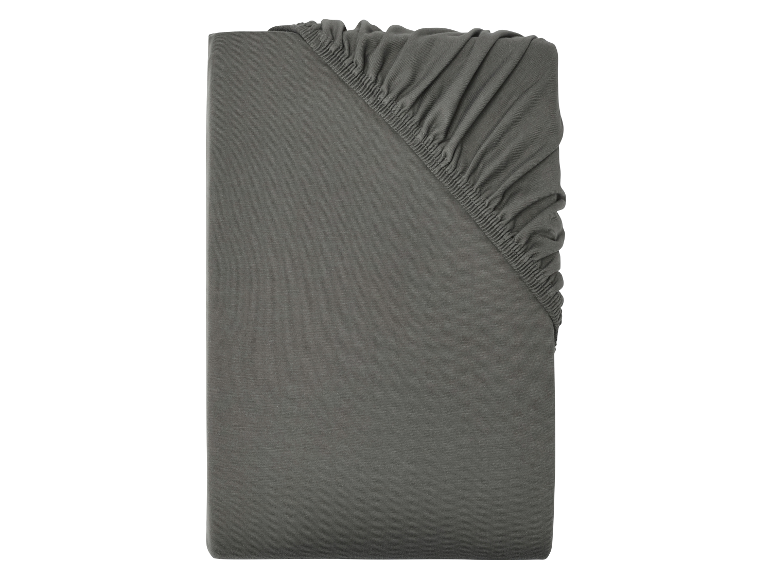 Un drap-housse gris en jersey