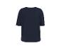 Vue arrière d'un t-shirt oversize uni bleu foncé.