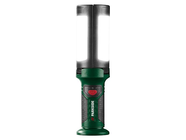 Lampe de travail portable verte et noire avec éclairage LED