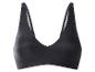 Soutien-gorge noir sans coutures à larges bretelles.