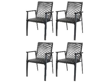 Lot de 4 chaises de jardin en aluminium LIVARNO home