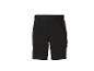 Short de sport noir pour homme avec poches zippées et ajustement à la taille.