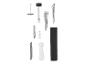 Haringen, touw, hamer en tent accessoires.