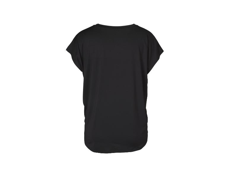 T-shirt noir à manches courtes et col rond, vue de dos