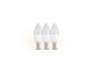 Drie witte LED-kaarslampen.
