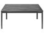 Table de jardin rectangulaire en plastique imitation bois, style contemporain.