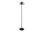 Staande lamp met rookglazen kap.