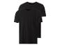 Twee zwarte t-shirts met korte mouwen.
