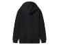 Zwarte hoodie, achteraanzicht.