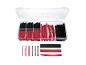 Parkside krimpkousjes: rood en zwart, in opbergbox.
