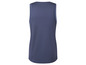 Een donkerblauwe tanktop zonder mouwen.
