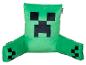 Groen gaming rugkussen met een gepixelde zwarte gezichtsontwerp.