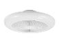 Witte ronde plafondventilator met geïntegreerde verlichting