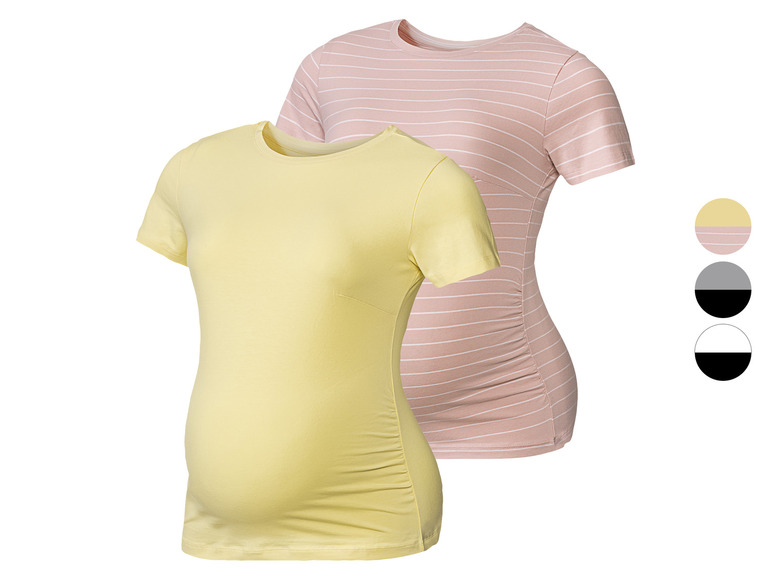 Ga naar volledige schermweergave: esmara® Set van 2 zwangerschapsshirts - afbeelding 1