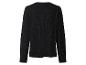 Pull noir en tricot à manches longues, vue de dos