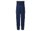 Pantalon de survêtement bleu marine avec taille élastique et cordon de serrage.
