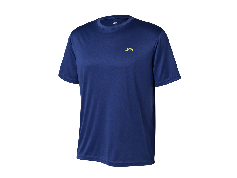 T-shirt Crivit bleu marine à manches courtes pour le sport.